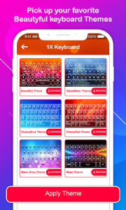 اسکرین شات 6 برنامه 1X Keyboard - Emoji, Stickers, GIF & Free Theme