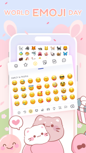 اسکرین شات 1 برنامه Emoji Keyboard & Fonts: Zomj
