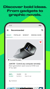 اسکرین شات 2 برنامه Kickstarter