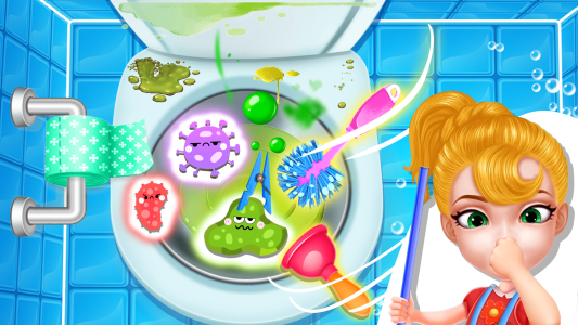 اسکرین شات 6 بازی Girl home cleaning fun
