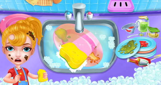 اسکرین شات 2 بازی Girl home cleaning fun