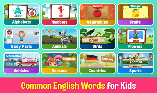 اسکرین شات 1 بازی Kids English Learning Games