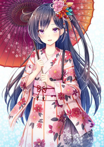 اسکرین شات 4 برنامه Kimono Anime Girl Wallpaper