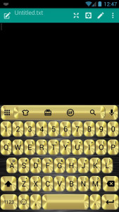 اسکرین شات 1 برنامه Emoji Keyboard Metallic Gold