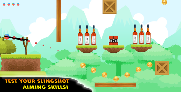 اسکرین شات 1 بازی Knock Down Bottles :slingshot