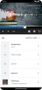 اسکرین شات 1 برنامه Visualization Video Maker