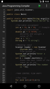 اسکرین شات 1 برنامه Jedona - Compiler for Java