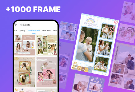 اسکرین شات 2 برنامه Photo Collage Maker & Frame