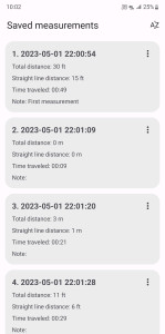 اسکرین شات 3 برنامه Distance meter