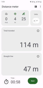 اسکرین شات 1 برنامه Distance meter