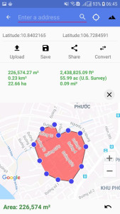 اسکرین شات 6 برنامه Distance And Area Measurement