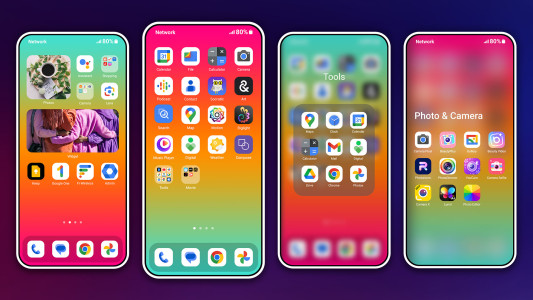 اسکرین شات 6 برنامه HiPhone Launcher OS Phone:Fast