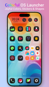 اسکرین شات 1 برنامه Colorful OS Launcher:Aesthetic
