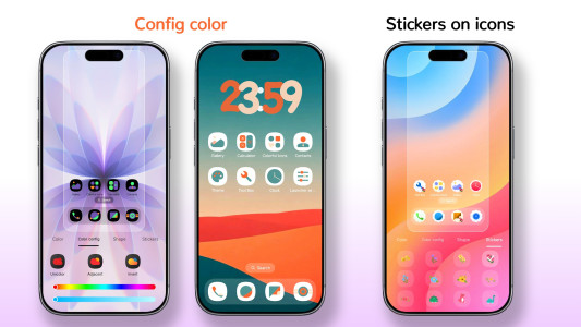 اسکرین شات 4 برنامه Colorful OS Launcher: Themes