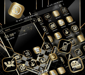 اسکرین شات 4 برنامه Black Luxury Gold Theme