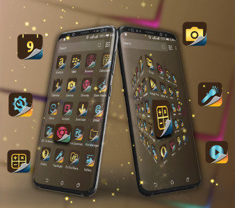 اسکرین شات 4 برنامه Cardboard Launcher Theme
