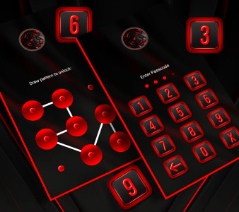 اسکرین شات 5 برنامه Red Black Launcher Theme