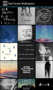 اسکرین شات 2 برنامه Sad Quote Wallpapers