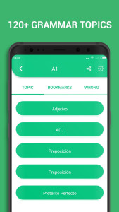 اسکرین شات 1 برنامه Learn Spanish Grammar A1 A2 B1