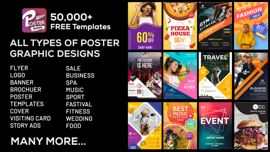 اسکرین شات 1 برنامه Poster Maker, Flyer, Banner Ma