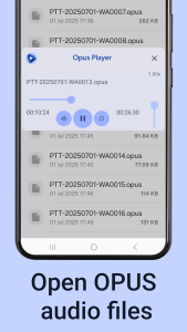 اسکرین شات 3 برنامه Opus Player - WhatsApp Audio