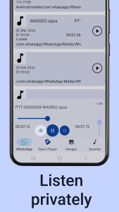 اسکرین شات 4 برنامه Opus Player - WhatsApp Audio