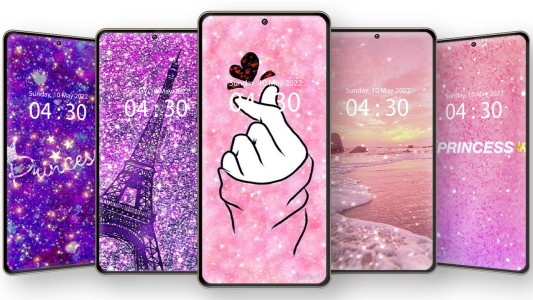 اسکرین شات 2 برنامه Girly Wallpaper Aesthetic