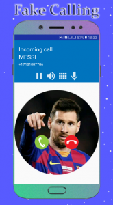 اسکرین شات 1 برنامه Messi Call You Fake Video Call