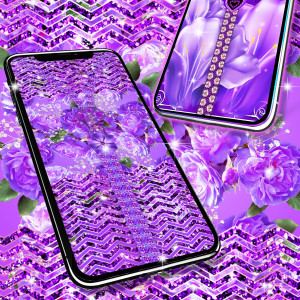 اسکرین شات 3 برنامه Violet zipper lock screen