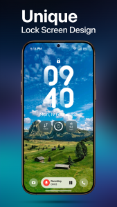 اسکرین شات 1 برنامه Lock Screen Now Bar