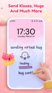 اسکرین شات 3 برنامه Lovy: Love Lockscreen Drawing