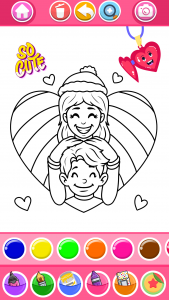 اسکرین شات 3 برنامه Glitter Heart Love Coloring