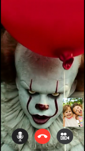 اسکرین شات 3 برنامه Pennywise New Fake Video Call