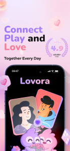 اسکرین شات 1 برنامه Lovora: Couple Games & Widgets