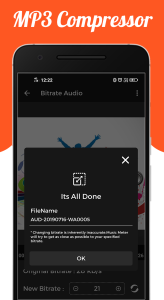 اسکرین شات 4 برنامه Audio : MP3 Compressor