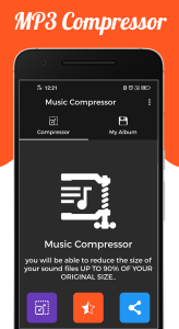 اسکرین شات 1 برنامه Audio : MP3 Compressor