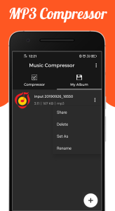 اسکرین شات 6 برنامه Audio : MP3 Compressor