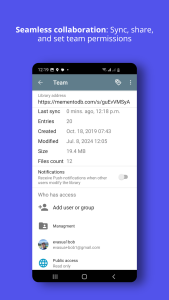 اسکرین شات 6 برنامه Memento Database