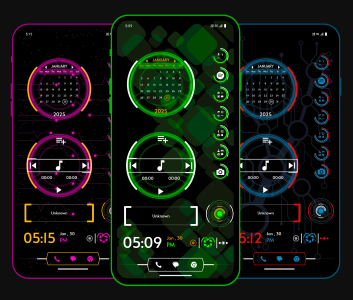اسکرین شات 2 برنامه CyberFlux Launcher 2025
