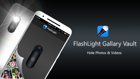 اسکرین شات 1 برنامه Flashlight Locker: photo vault