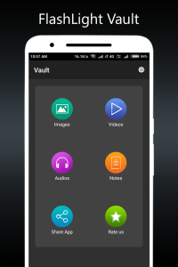 اسکرین شات 4 برنامه Flashlight Locker: photo vault