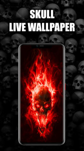 اسکرین شات 1 برنامه Skull Wallpaper Live HD/3D/4K
