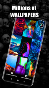اسکرین شات 3 برنامه Skull Wallpaper Live HD/3D/4K
