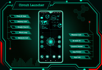 اسکرین شات 1 برنامه Circuit Launcher - Lock App