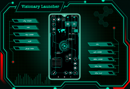 اسکرین شات 1 برنامه Visionary Launcher 2023