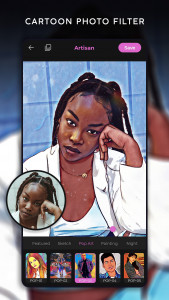 اسکرین شات 4 برنامه Artisan: Cartoon Photo Editor