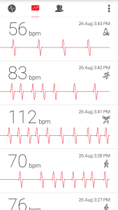 اسکرین شات 3 برنامه Cardiograph - Heart Rate Meter