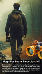 اسکرین شات 1 برنامه Magnifier Zoom Binoculars HD