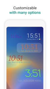 اسکرین شات 2 برنامه Digital Clock Widget