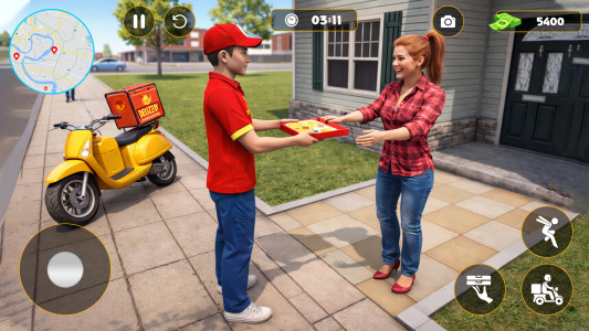 اسکرین شات 2 بازی Moto Pizza Delivery : Bike Sim